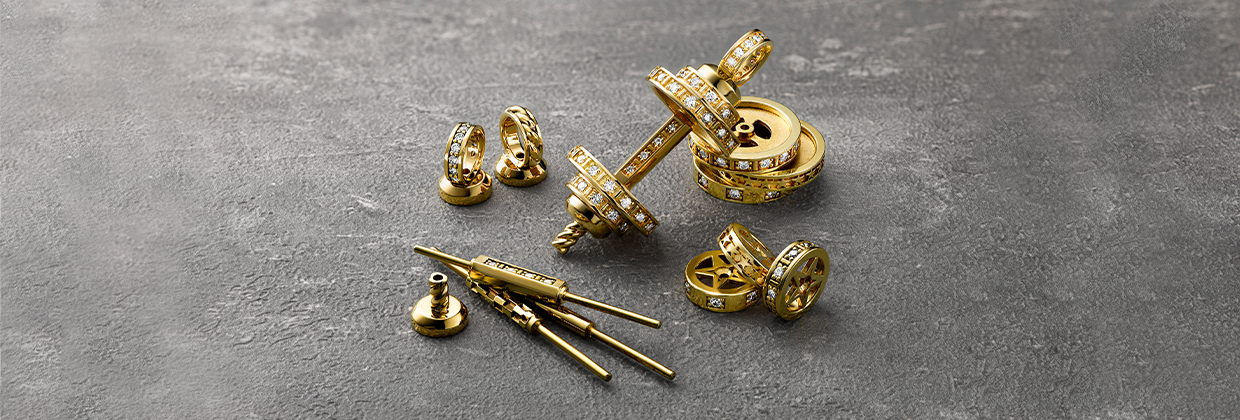 GOLD DUMBBELLS