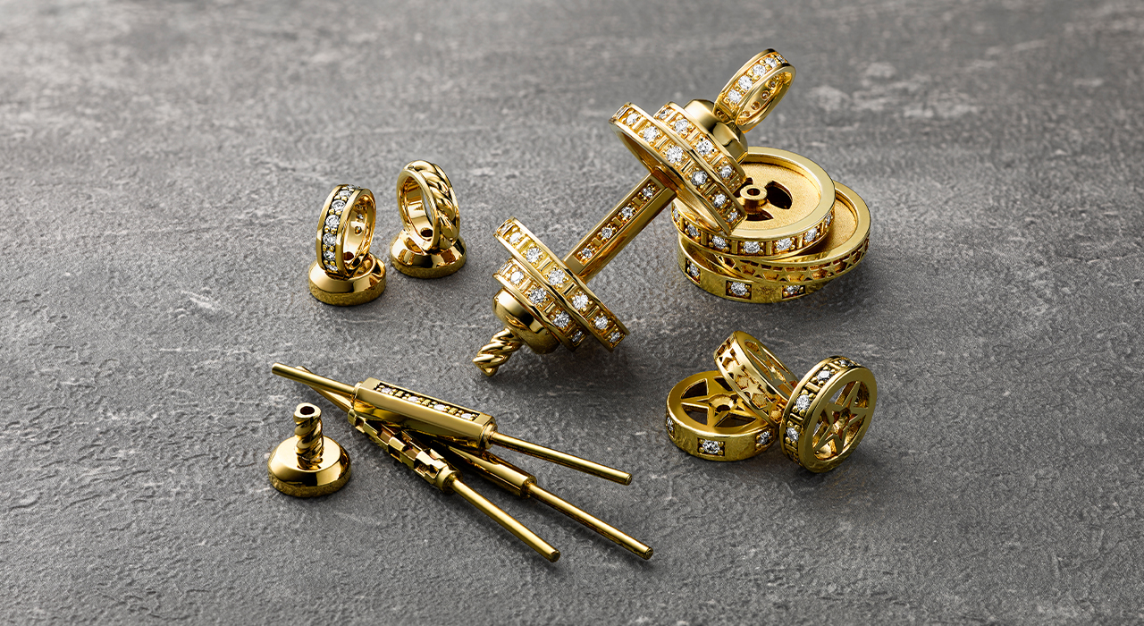 GOLD DUMBBELLS