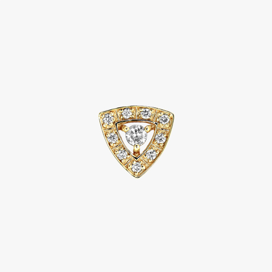 【SJX W】DIAMOND TRIANGLE PIERCED EARRING, , small
