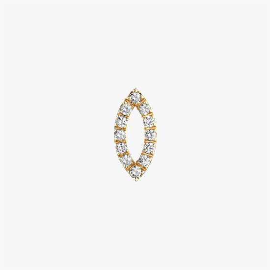 【SJX W】DIAMOND PIERCED EARRING, , small
