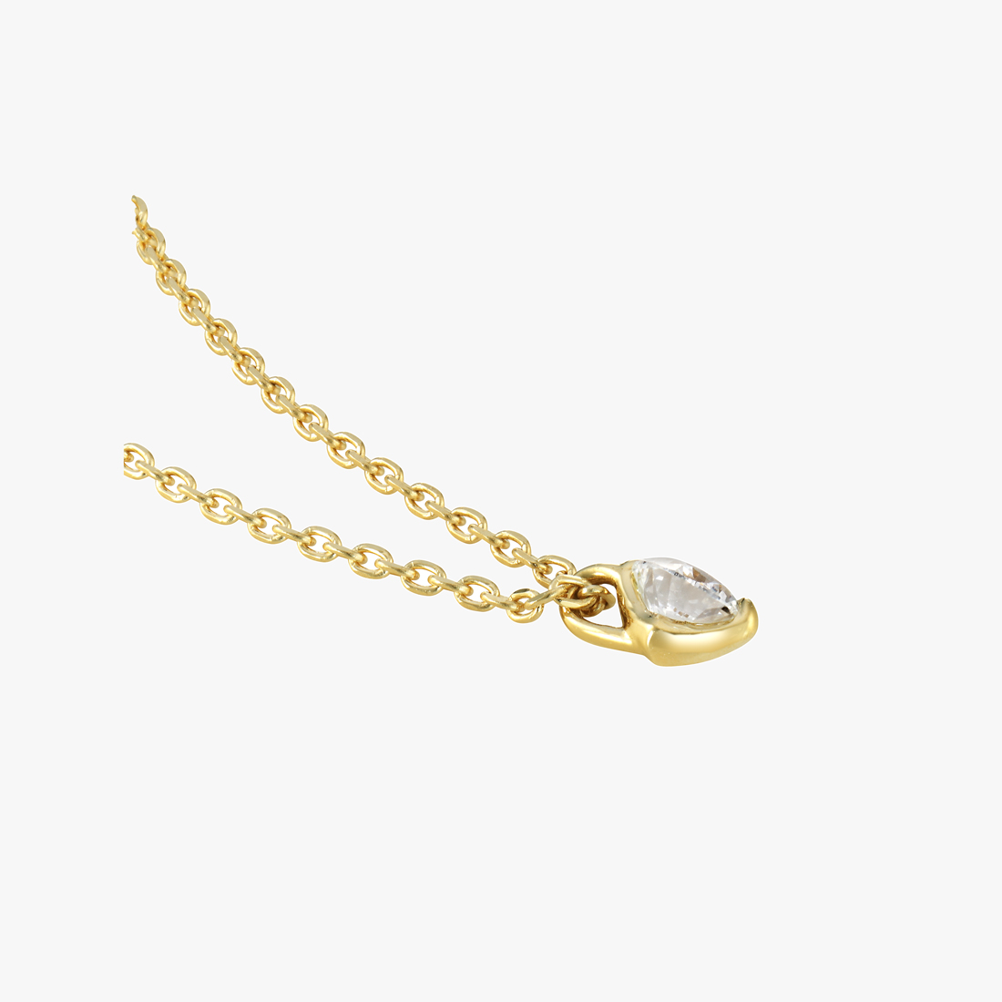 SJX W】LAB-GROWN DIAMOND (SYNTHETIC DIAMOND) SEMI NUDE NECKLACE 