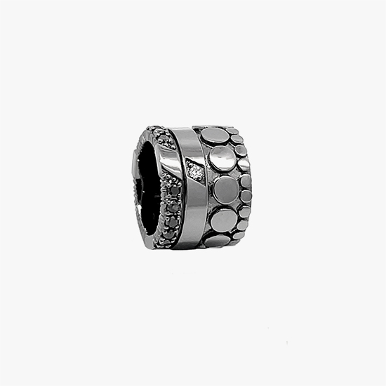 DIAMOND＆BLACK DIAMOND RING CHARM, , small