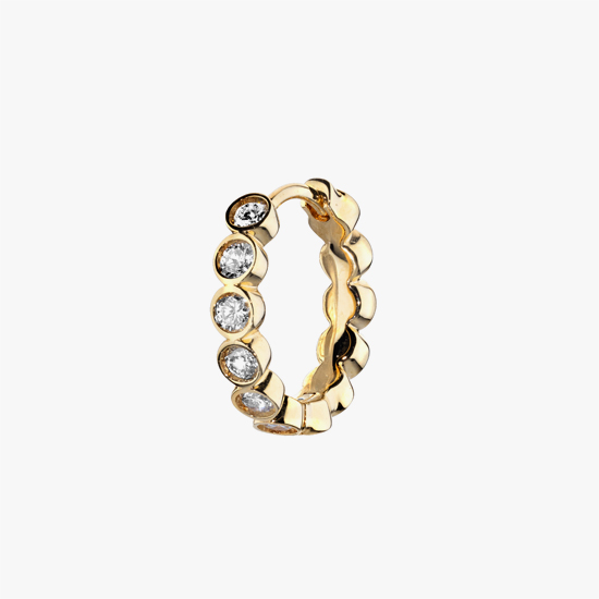 【SJX W】LAB-GROWN DIAMOND (SYNTHETIC DIAMOND)CLICK HOOP PIERCE0.28ct, , small