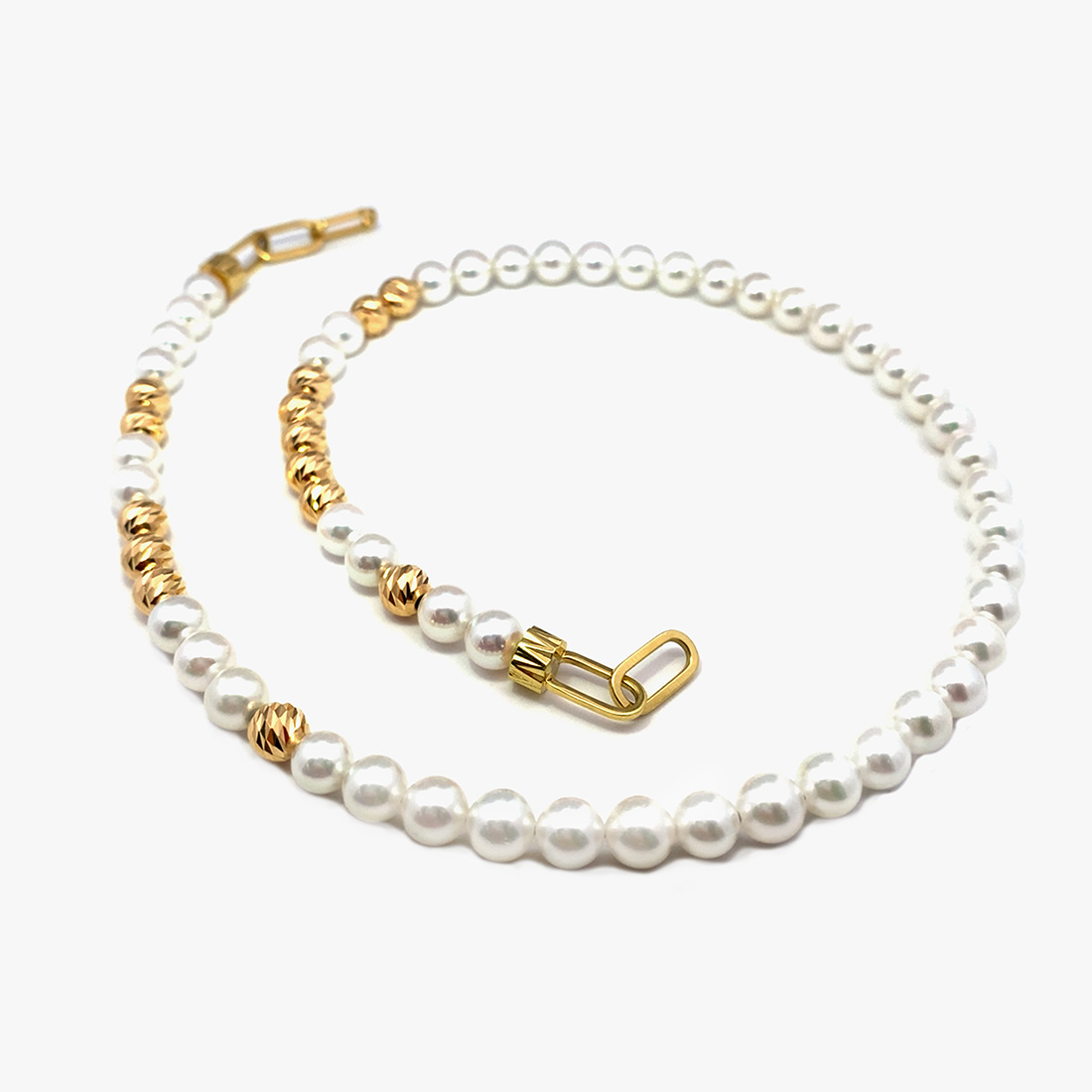 PEARL GLITTER NECKLACE 43cm, , large