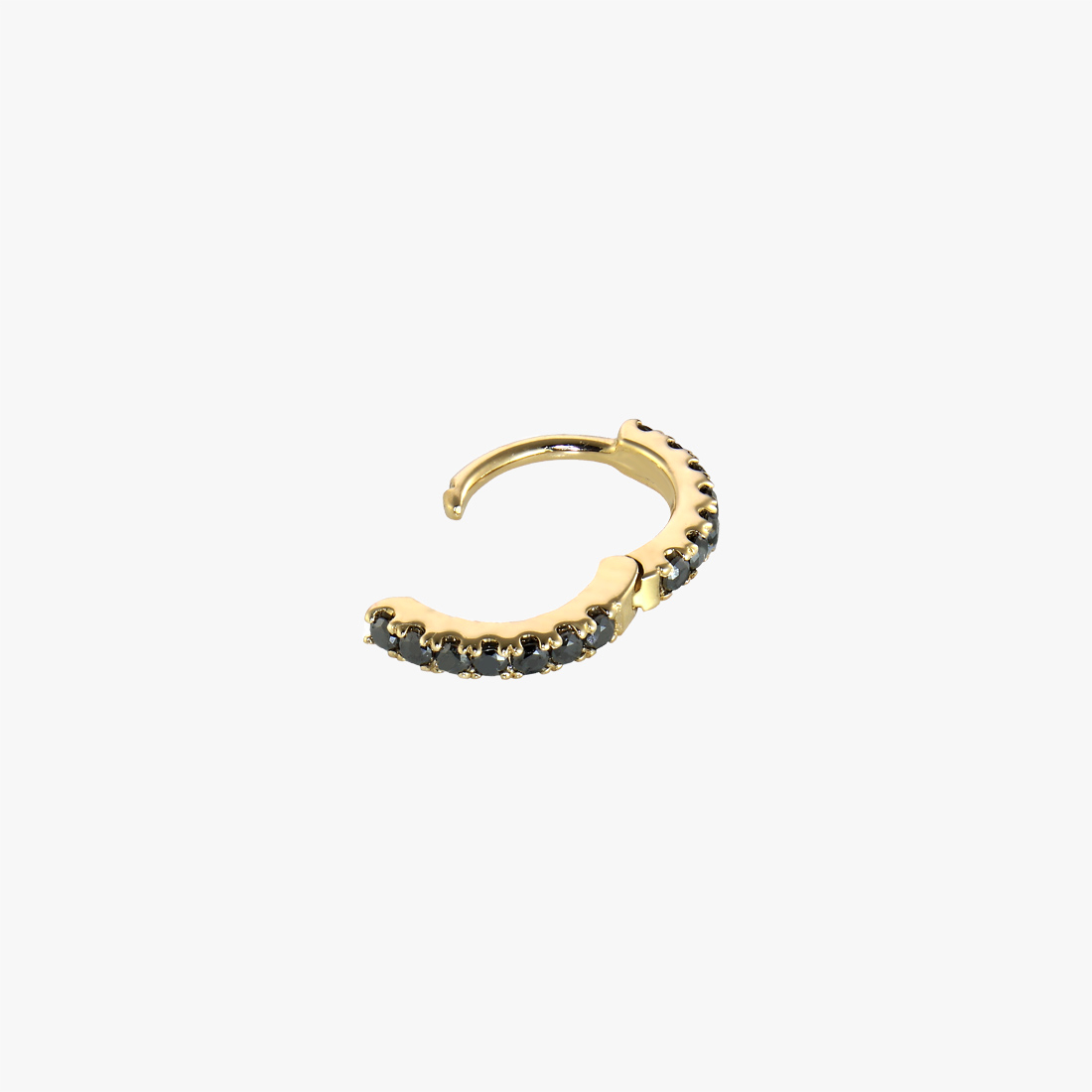CLICK HOOP PIERCED EARRING (SS), , large