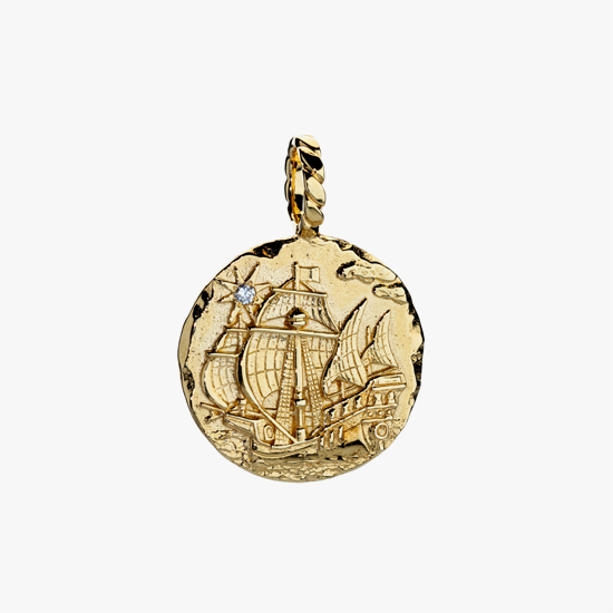 DIAMOND COIN CHARM, , small
