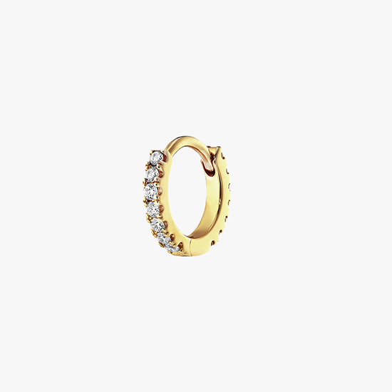 CLICK HOOP PIERCED EARRING (SS), , small