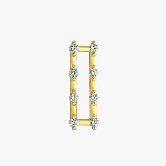 【SJX W】DIAMOND PIERCED EARRING, , small
