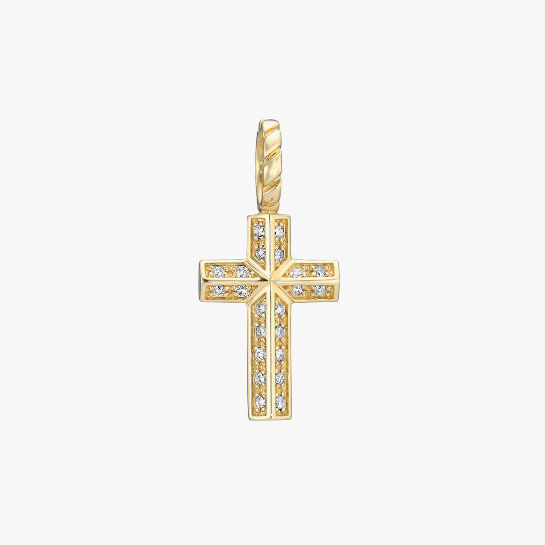 ダイヤモンド004ctSJX 750 DIAMOND CROSS CHARM K18 チェンセット