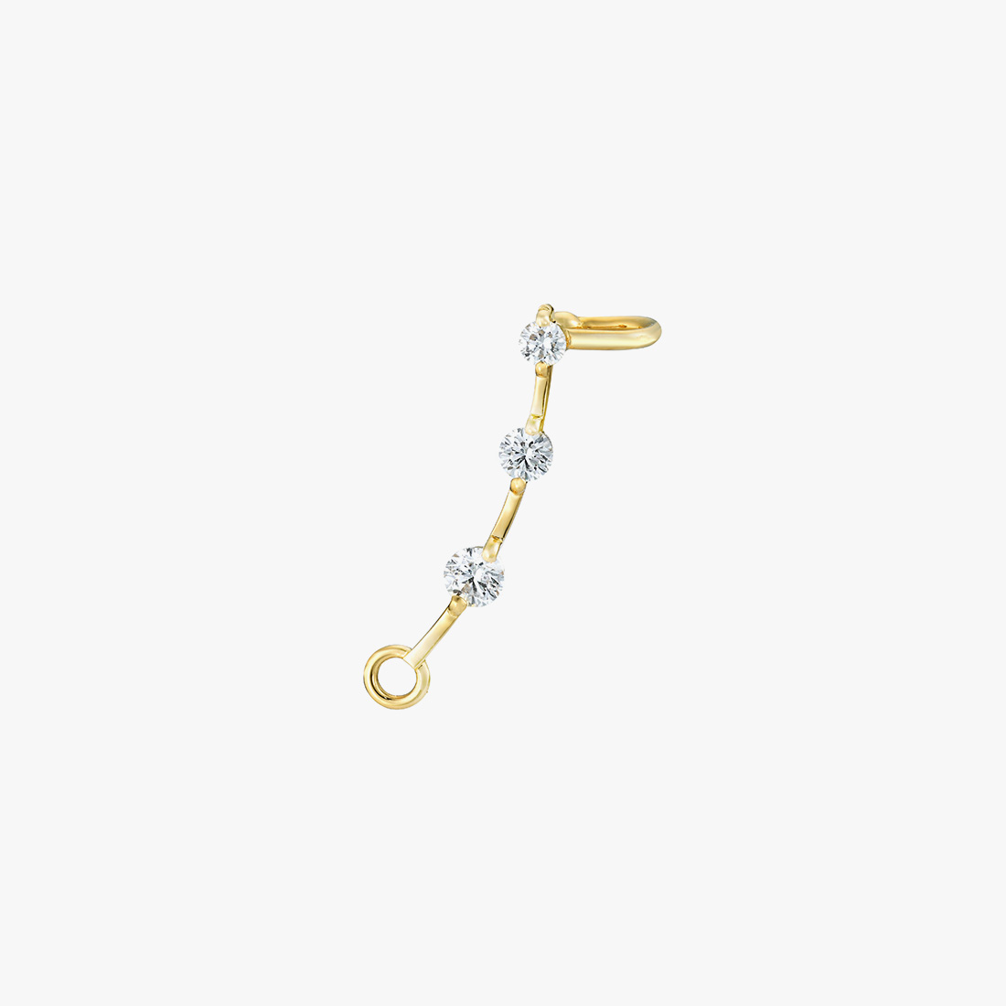 SJX W】LAB-GROWN DIAMOND (SYNTHETIC DIAMOND) SEMI NUDE PIERCE