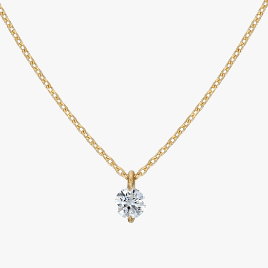 【SJX W】LAB-GROWN DIAMOND (SYNTHETIC DIAMOND) SEMI NUDE NECKLACE 0.20ct, , small