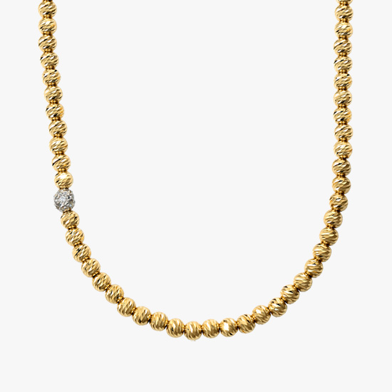 GOLD GLITTER NECKLACE(L), , small