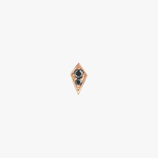 【SJX W】BLACK DIAMOND STUD PIERCED EARRING, , small