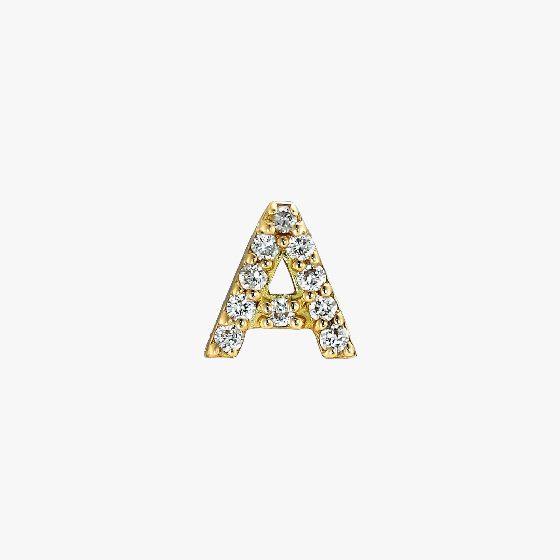 【SJX W】DIAMOND INITIAL PIERCED EARRING  (A), , large