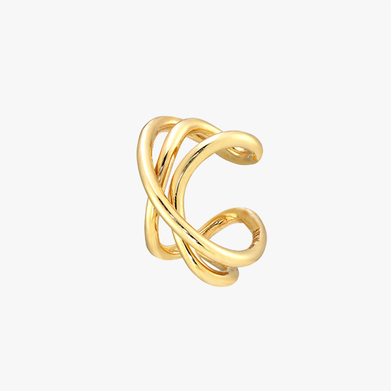 【SJX W】LINE KNOT EAR CUFF, , small