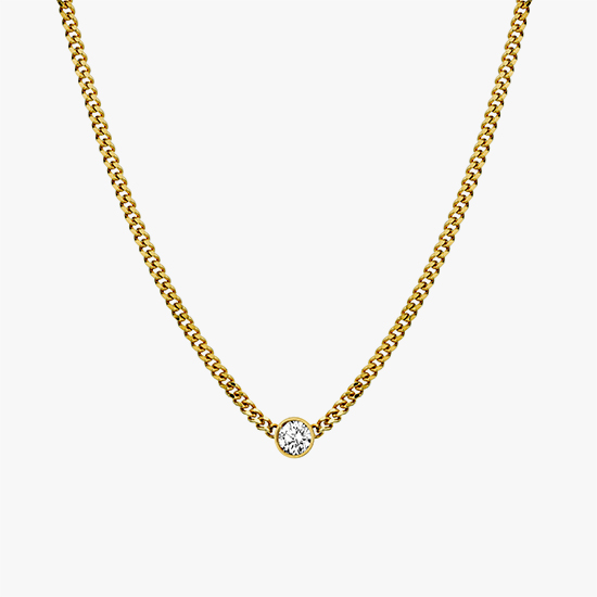 【SJX W】LAB-GROWN DIAMOND (SYNTHETIC DIAMOND)NECKLACE 0.20ct, , small
