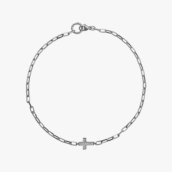 DIAMOND CROSS ANKLET, , small