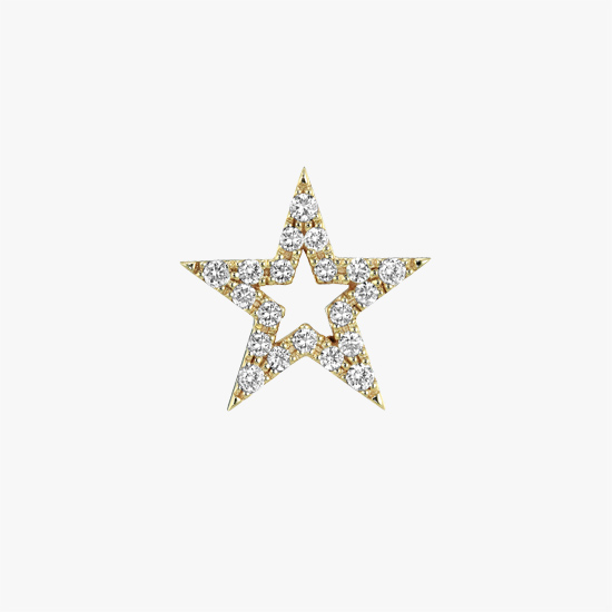 【SJX W】DIAMOND STAR PIERCED EARRING(M), , small