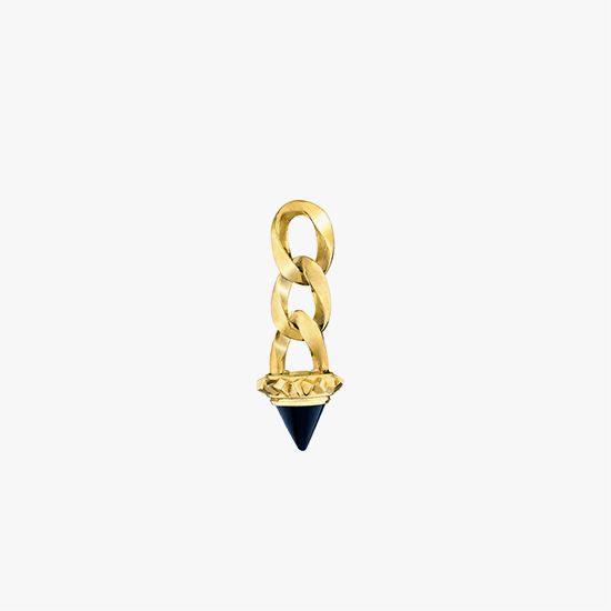 【SJX W】FUNKY STUD CHAIN PIERCED EARRING, , small