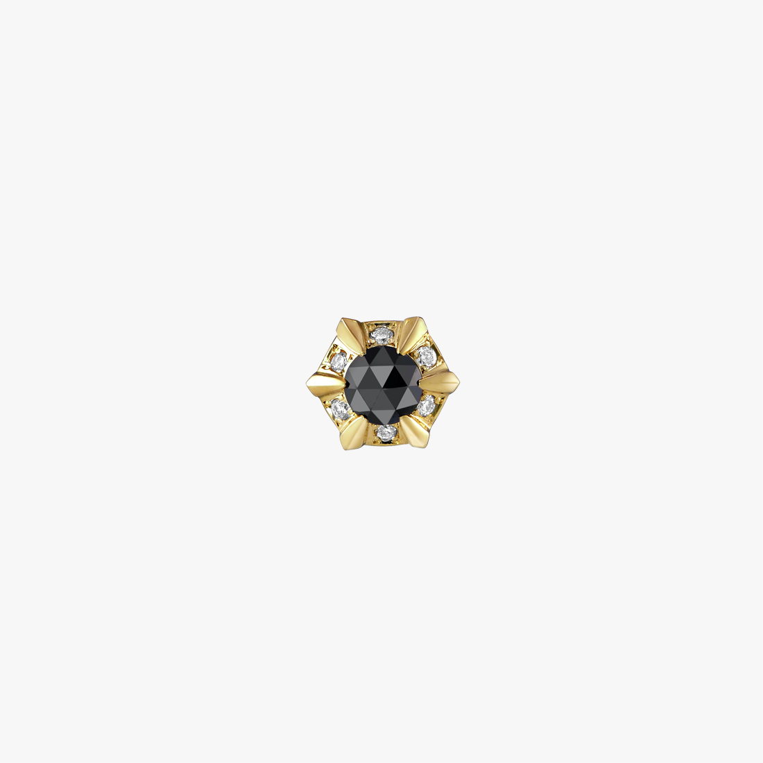 ROSE CUT BLACK DIAMOND PIERCED EARRING(6ZP0086)｜SJX公式ONLINE STORE