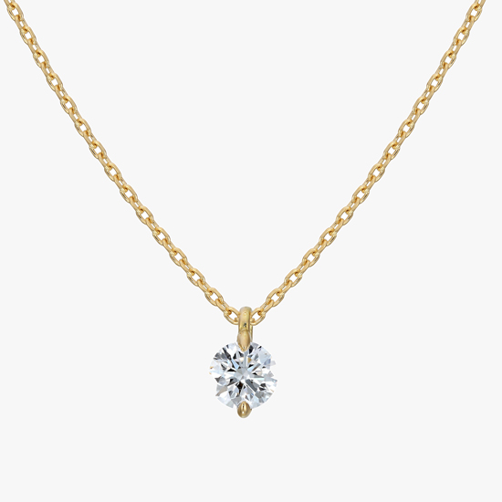【SJX W】LAB-GROWN DIAMOND (SYNTHETIC DIAMOND) SEMI NUDE NECKLACE 0.30ct, , small