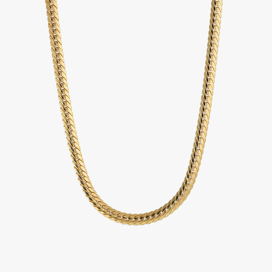 DIAMOND HERRINGBONE NECKLACE 50cm, , small