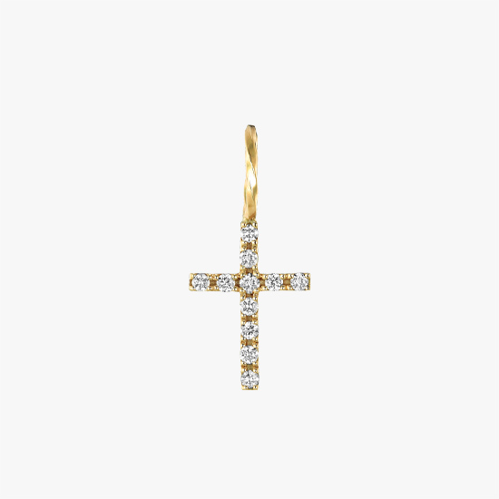 【SJX W】DIAMOND CROSS CHARM(S), , small