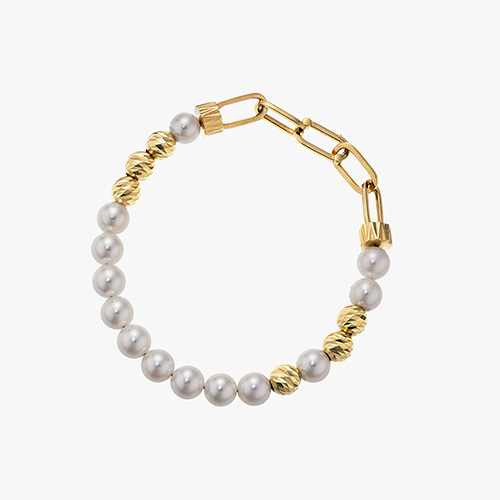 PEARL GLITTER BRACELET 17cm, , small