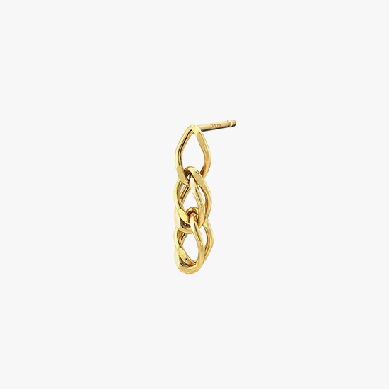 【SJX W】DOUBLE KIHEI CHAIN PIERCED EARRING (S), , small