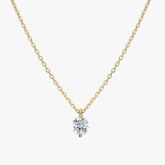 【SJX W】LAB-GROWN DIAMOND (SYNTHETIC DIAMOND) SEMI NUDE NECKLACE 0.10ct, , small