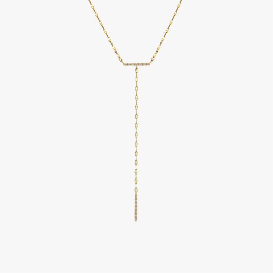 【SJX W】DIAMOND Y-CHAIN NECKLACE, , small