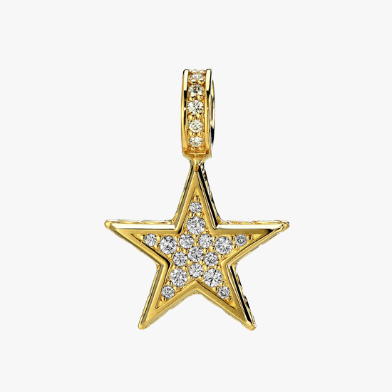 DIAMOND STAR CHARM, , small