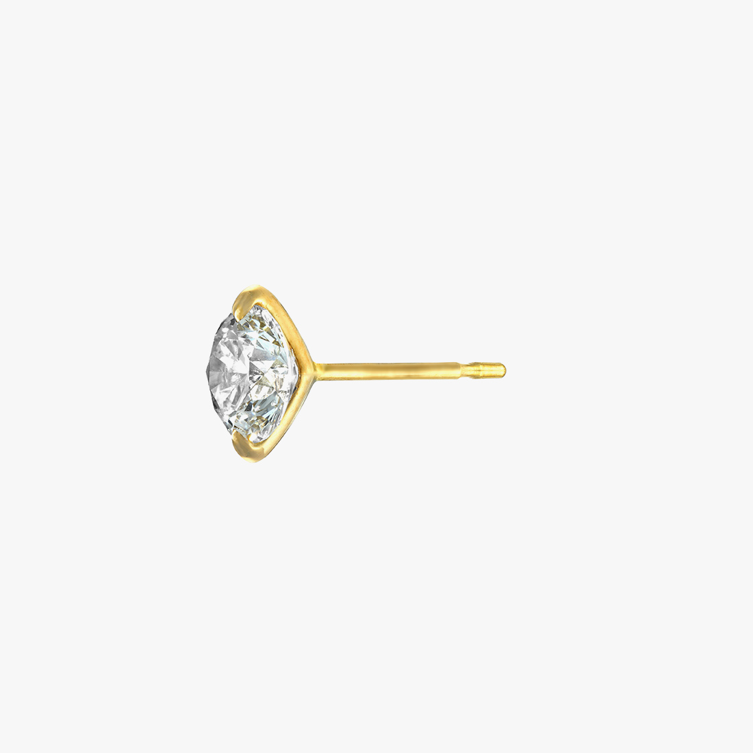 【SJX W】LAB-GROWN DIAMOND (SYNTHETIC DIAMOND) SEMI NUDE PIERCED EARRING 0.70ct, , large