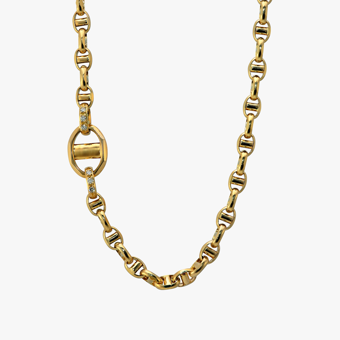 ANCHOR CHAIN NECKLACE 60cm, , large