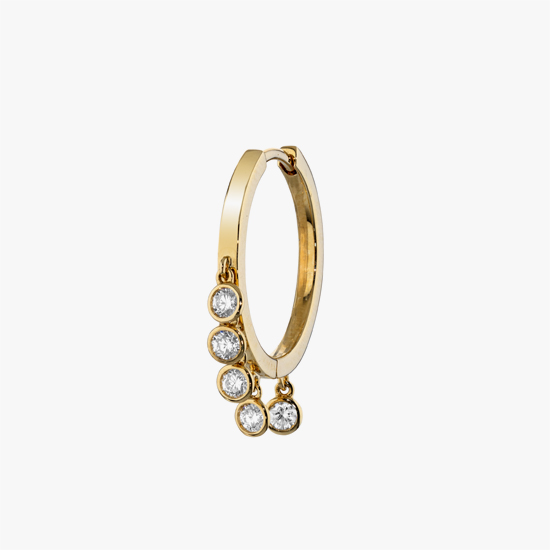 【SJX W】LAB-GROWN DIAMOND (SYNTHETIC DIAMOND)CLICK HOOP PIERCE0.13ct, , small