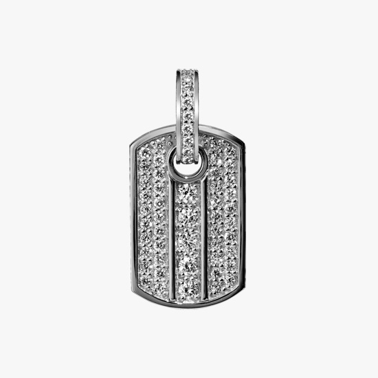 DIAMOND TAG CHARM (L), , small