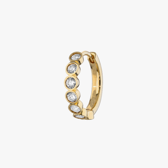 【SJX W】LAB-GROWN DIAMOND (SYNTHETIC DIAMOND)CLICK HOOP PIERCE(Half)0.15ct, , small