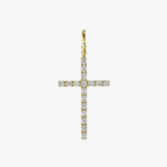 【SJX W】DIAMOND CROSS CHARM(L), , small