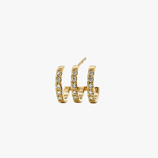 【SJX W】DIAMOND MINI HOOP PIERCE, , small