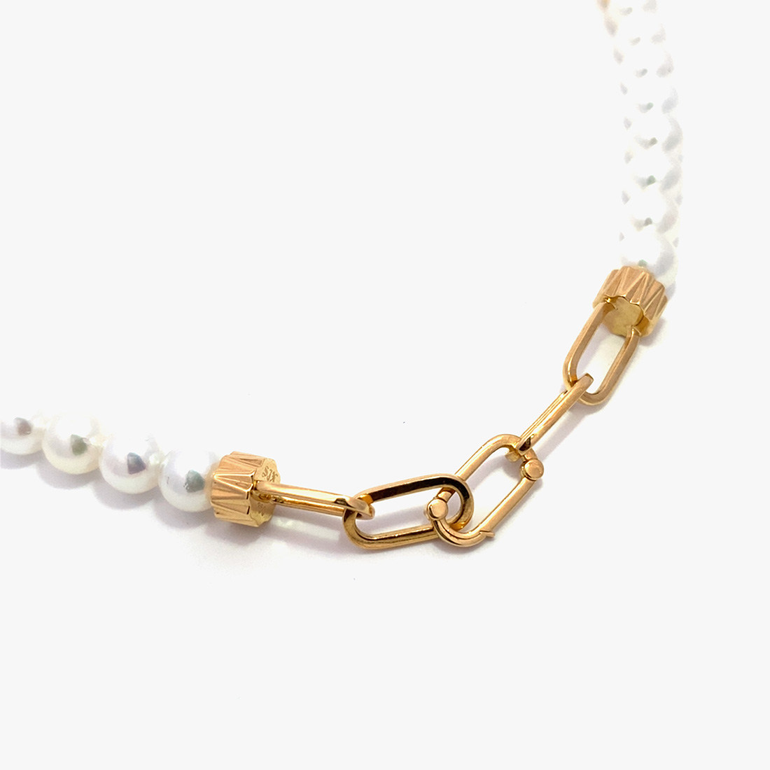 PEARL GLITTER NECKLACE 50cm, , large