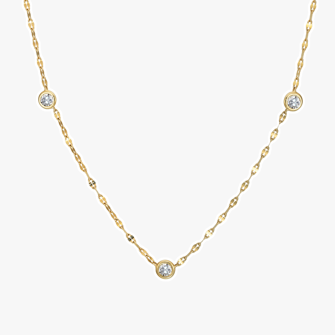 SJX WLAB GROWN DIAMOND SYNTHETIC DIAMOND CHAIN NECKLACE