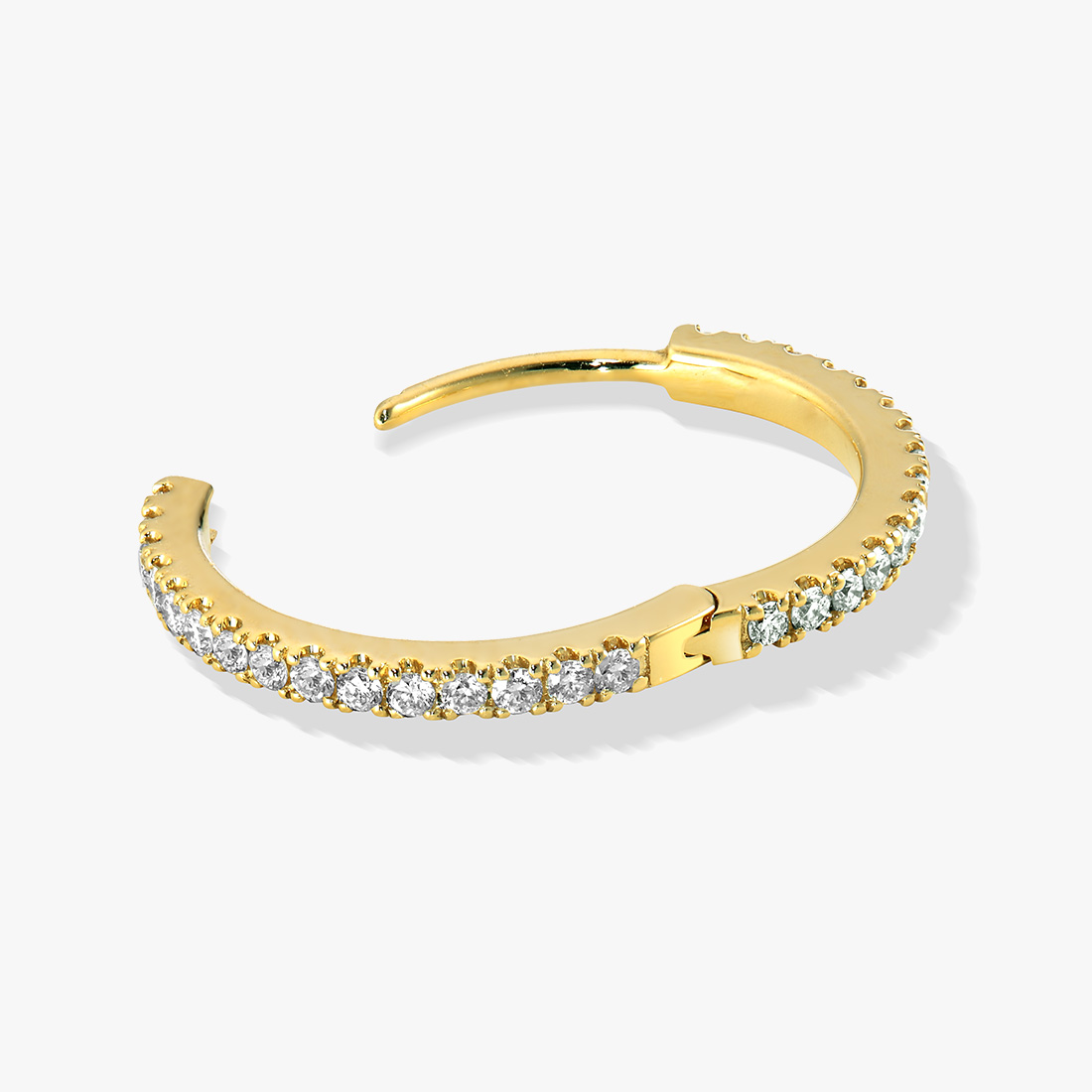 CLICK HOOP PIERCED EARRING (M), , large