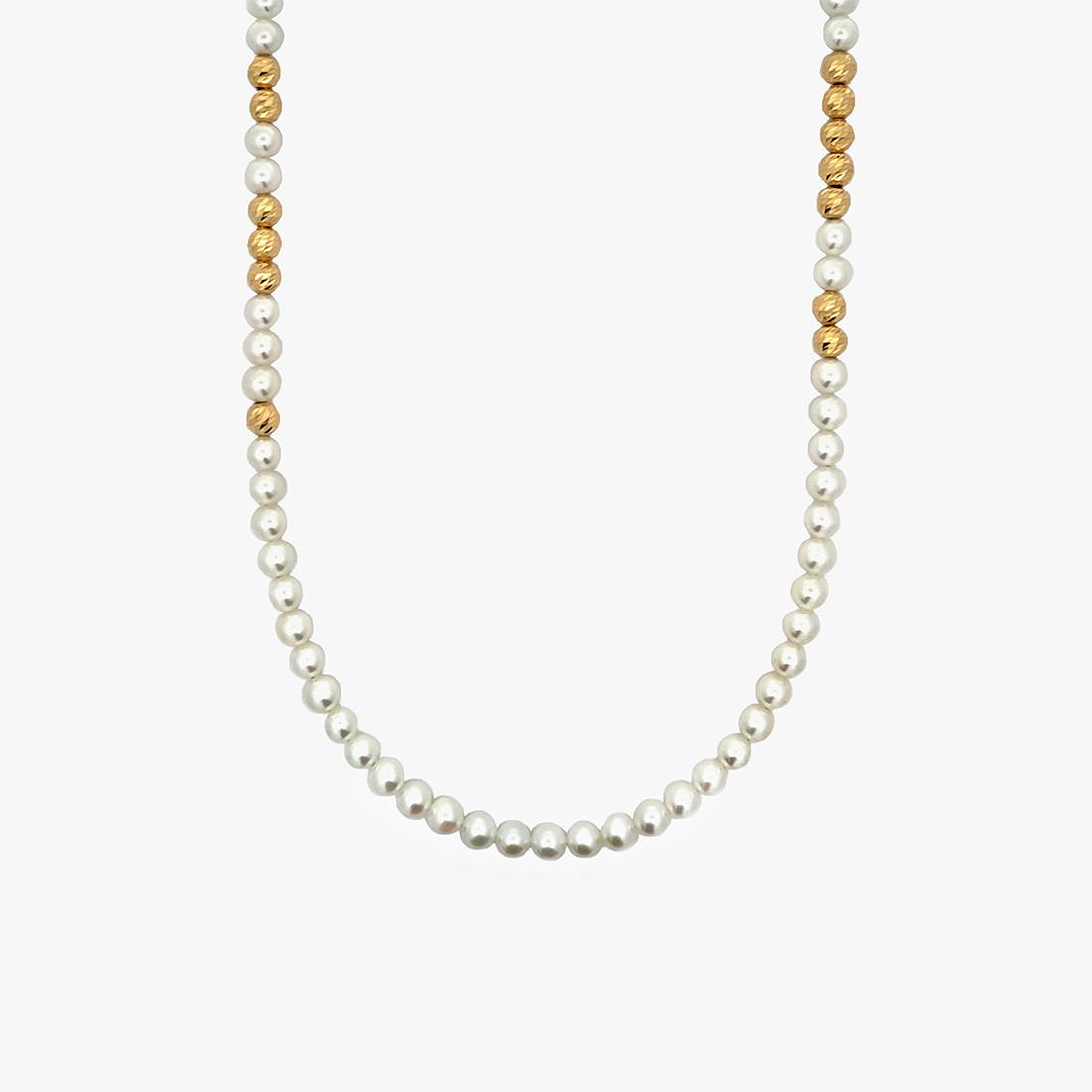 PEARL GLITTER NECKLACE 43cm, , large