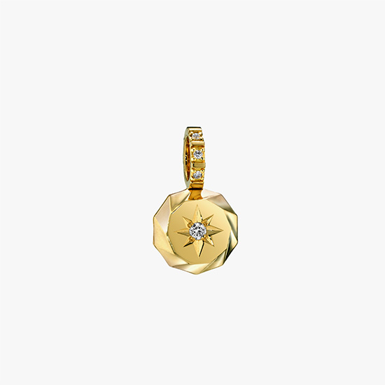 DIAMOND ROUND CHARM, , small