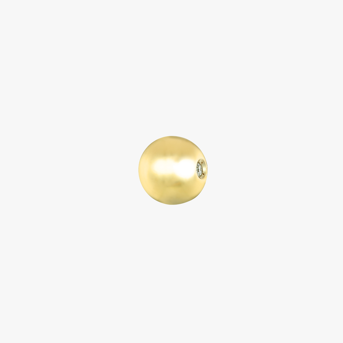 【SJX W】DIAMOND ROUND PIERCED EARRING, , large