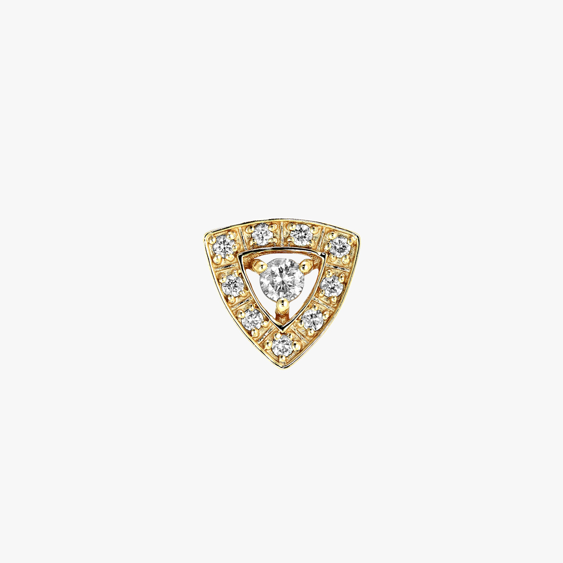 【SJX W】DIAMOND TRIANGLE PIERCED EARRING, , large