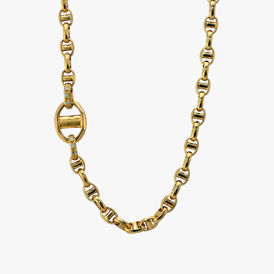 ANCHOR CHAIN NECKLACE 50cm, , small
