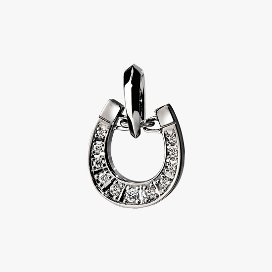 DIAMOND HORSESHOE CHARM, , small