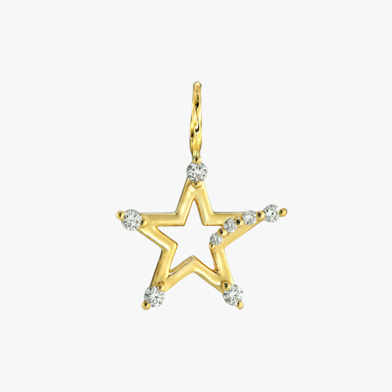 【SJX W】DIAMOND STAR CHARM, , small