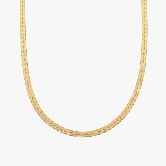 【SJX W】FLAT HERRINGBONE NECKLACE(S), , small